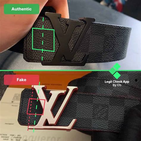 fake vs real louis vuitton damier belt|More.